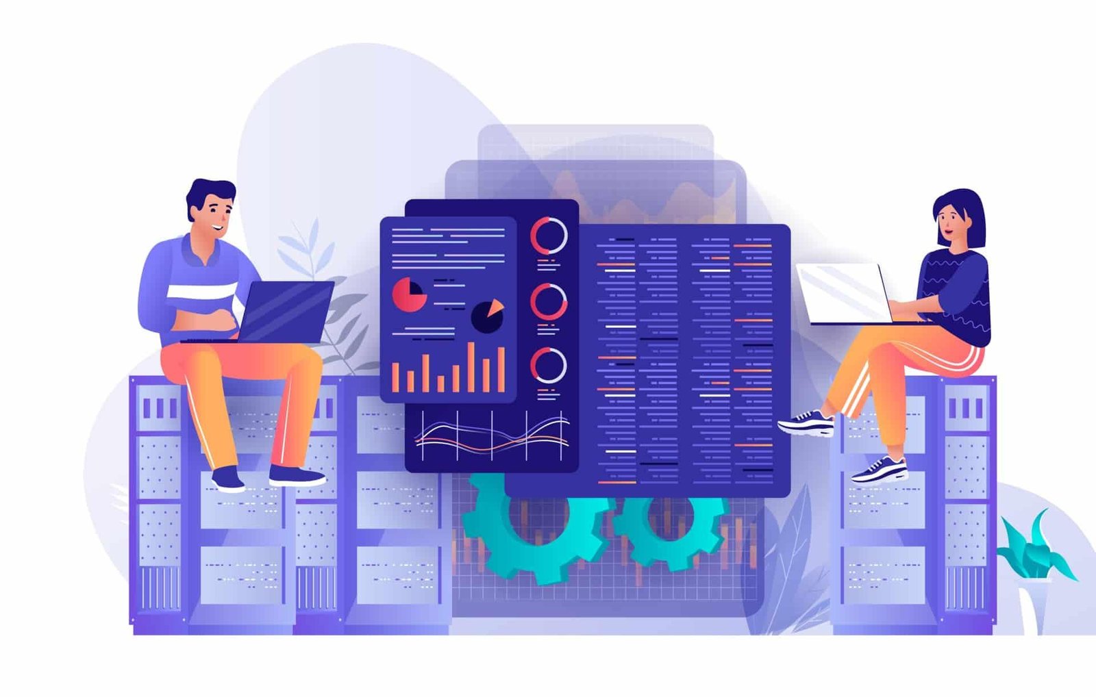Developers working with data servers