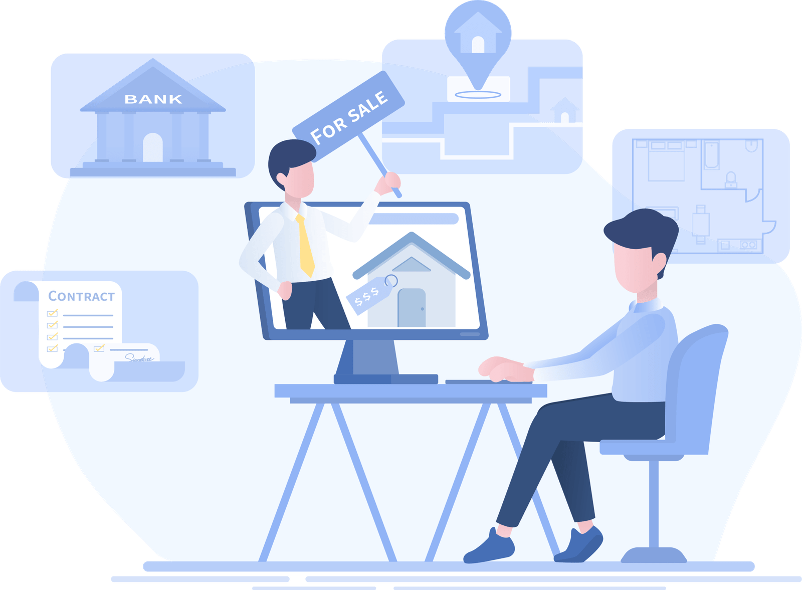 Real estate professional working