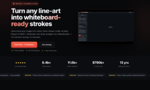 VideoScribe Tracer converting line art into VideoScribe-ready SVG strokes